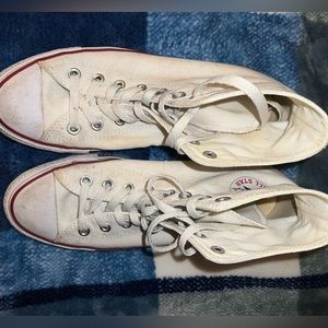 Size 10 Women’s White High Top Converse